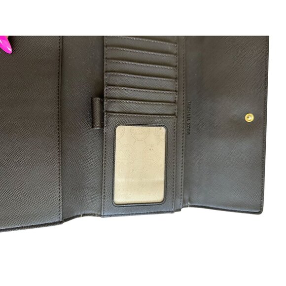 MICHAEL KORS Brown Logo Leather Clutch Wallet - Picture 4 of 8